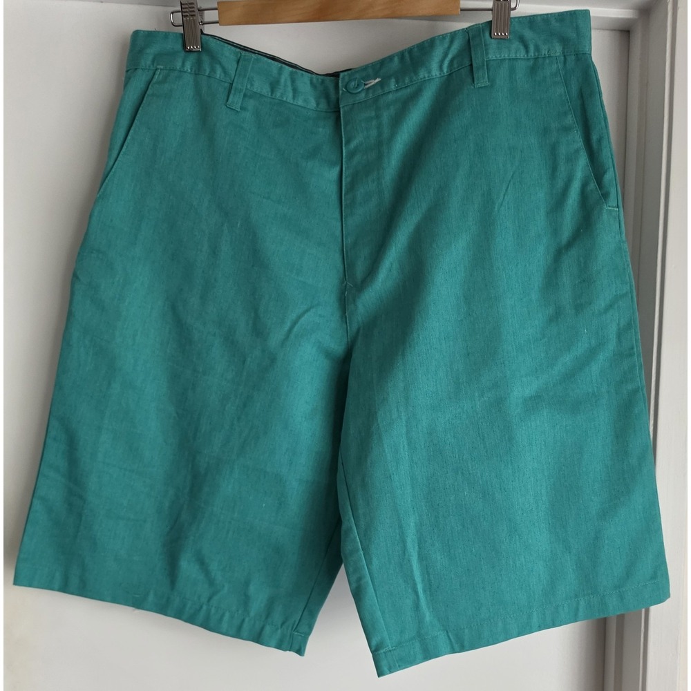 NWT Burnside Men's Cargo Shorts Size 36 Teal Cotton Polyester Blend